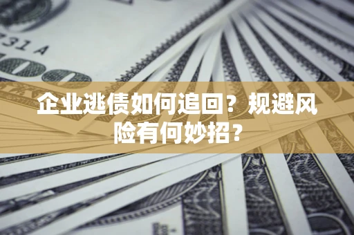 武汉企业逃债如何追回？规避风险有何妙招？