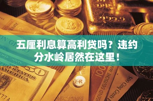 武汉五厘利息算高利贷吗？违约分水岭居然在这里！