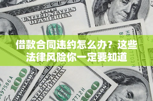 武汉借款合同违约怎么办？这些法律风险你一定要知道