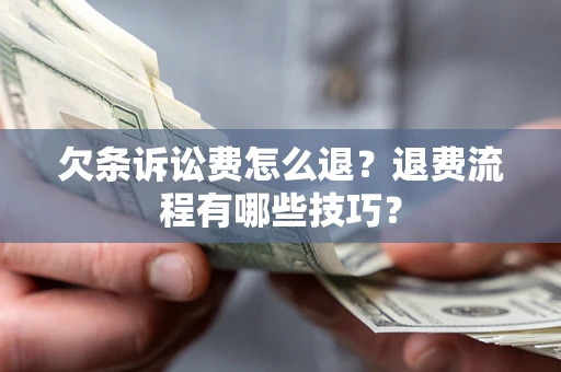 武汉欠条诉讼费怎么退？退费流程有哪些技巧？