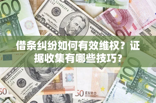 武汉借条纠纷如何有效维权？证据收集有哪些技巧？