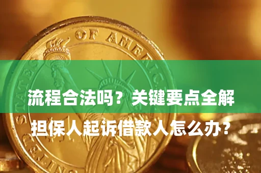 武汉

担保人起诉借款人怎么办？流程合法吗？关键要点全解析