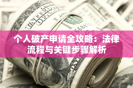 武汉个人破产申请全攻略：法律流程与关键步骤解析