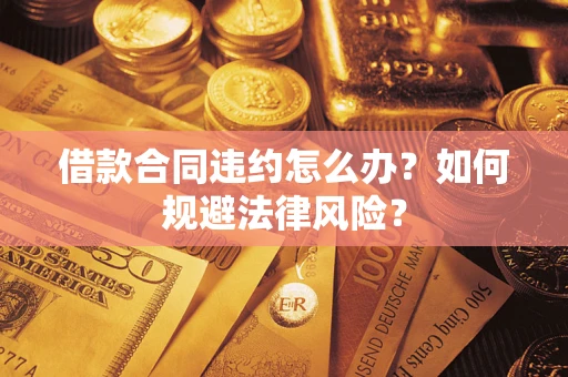 武汉借款合同违约怎么办？如何规避法律风险？