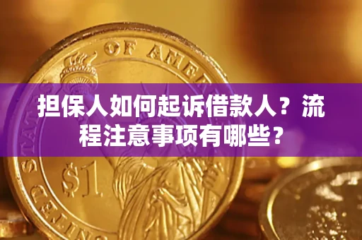 武汉担保人如何起诉借款人？流程注意事项有哪些？